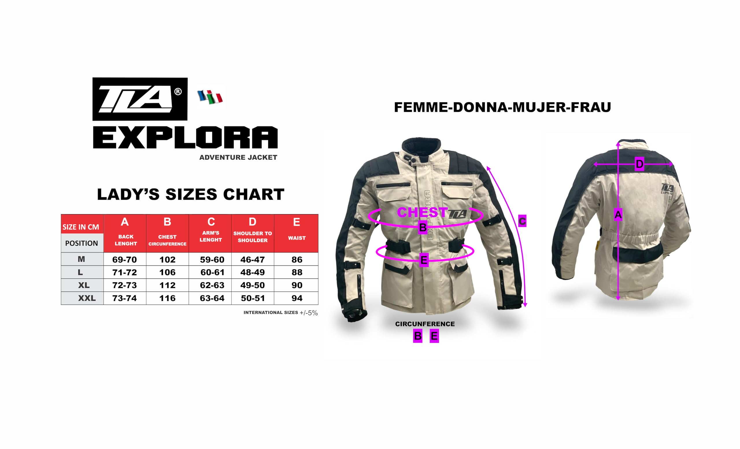 TLA EXPLORA LADY Veste moto femme avec protections CE | Veste moto 2 couches | Veste moto rembourrée | Veste moto femme | Veste enduro | Veste quad