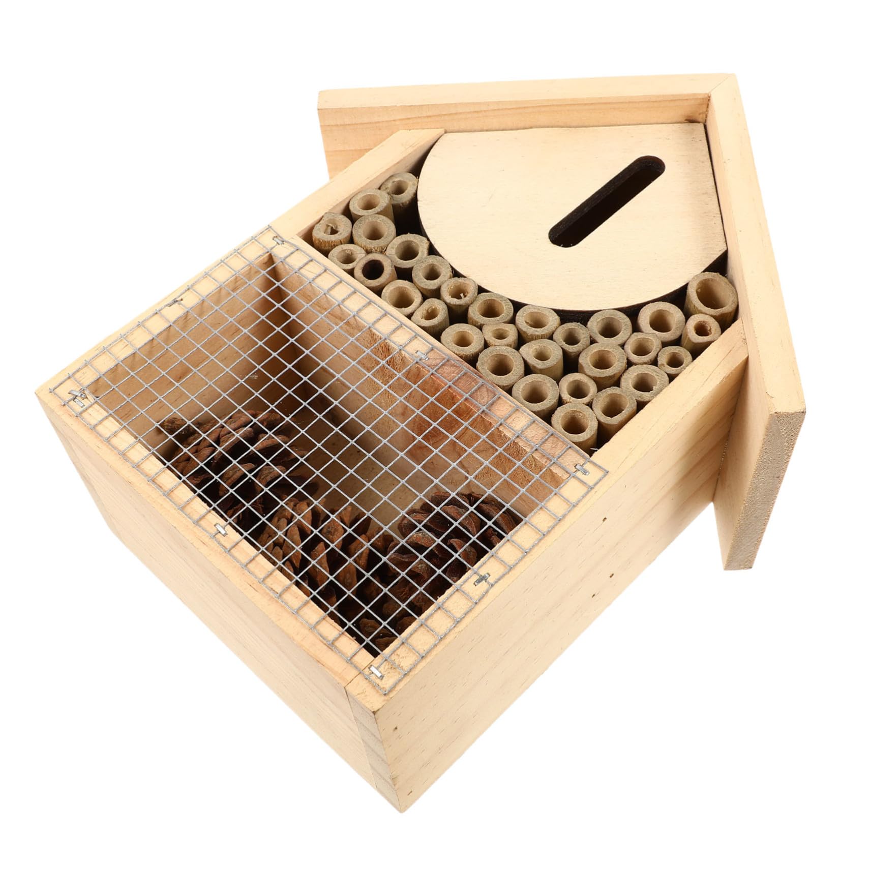 Didiseaon Holz Bienenhaus Hangend Für Garten Bienenbruthaus Insektenhaus Bienenhabitat Lebensraum Aus Holz Bienenkasten Nützlinge Anziehen