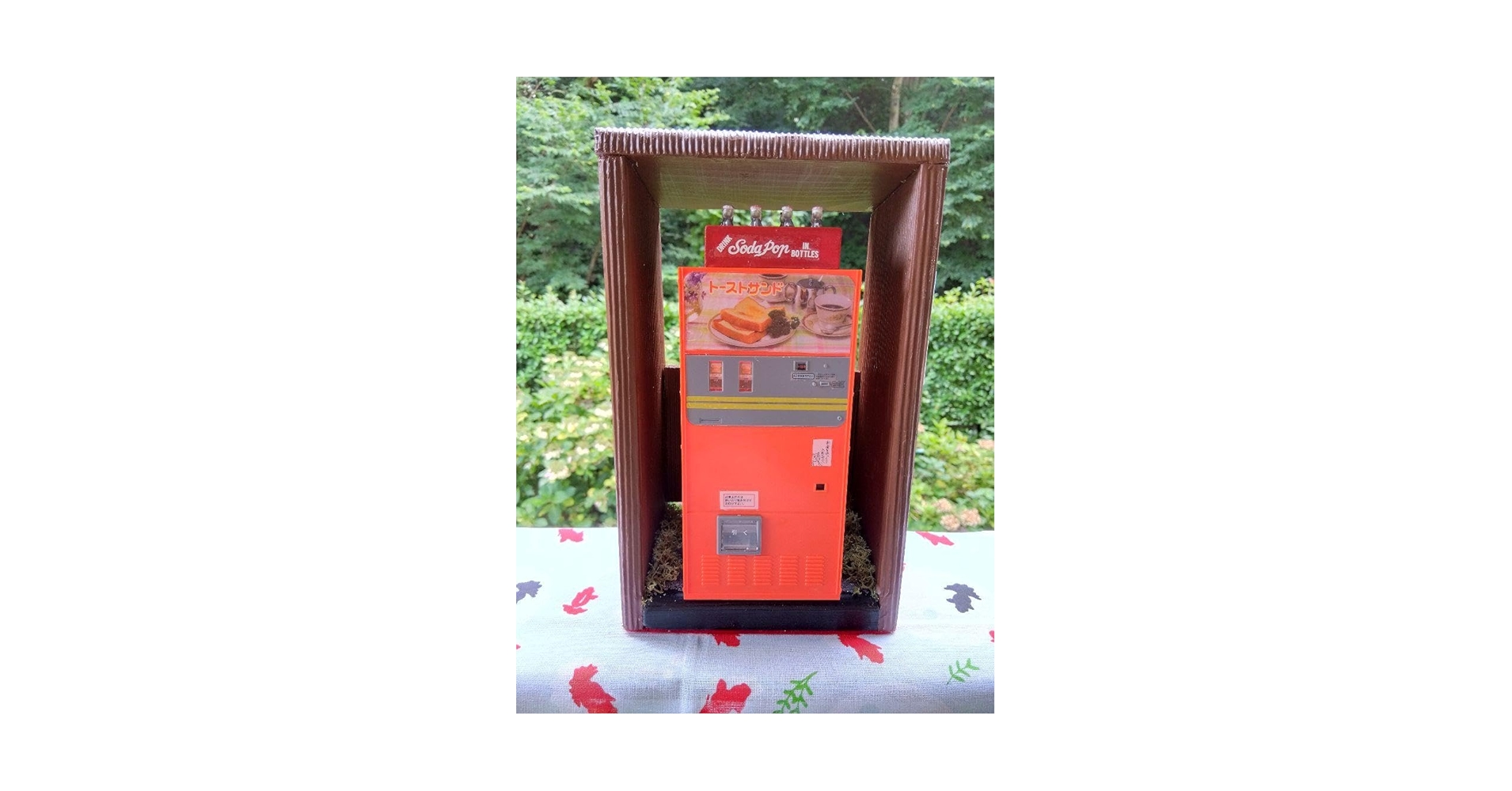 昭和レトロ LED点灯加工 トースト自販機 自動販売機 1/12 模型完成品 昭和レトロ LED加工 点灯 ブックベンダー 本 自販機 自動販売機