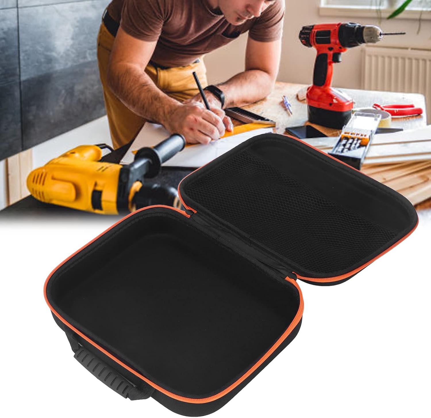 Tool Case, Portable Tool Box, Design Portable Carrying Tool Storage Case for Outdoor Working (Long)
