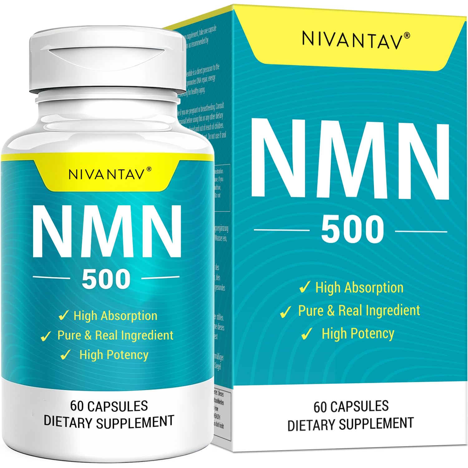 Amazon.com: Vegan NMN Supplement 500mg, Higher Absorption - 99