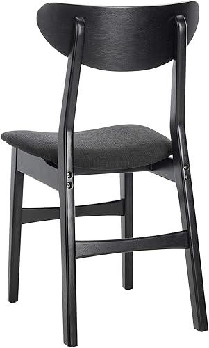 Miniatura 8 de Safavieh Home Lucca - Silla de comedor con cojín retro negro y negro, juego de 2, madera