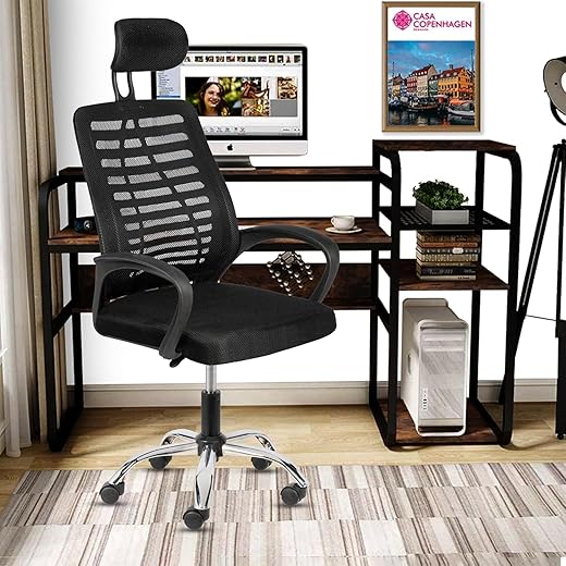 Casa Copenhagen Mesh Office Desk Chair - Charcoal Black