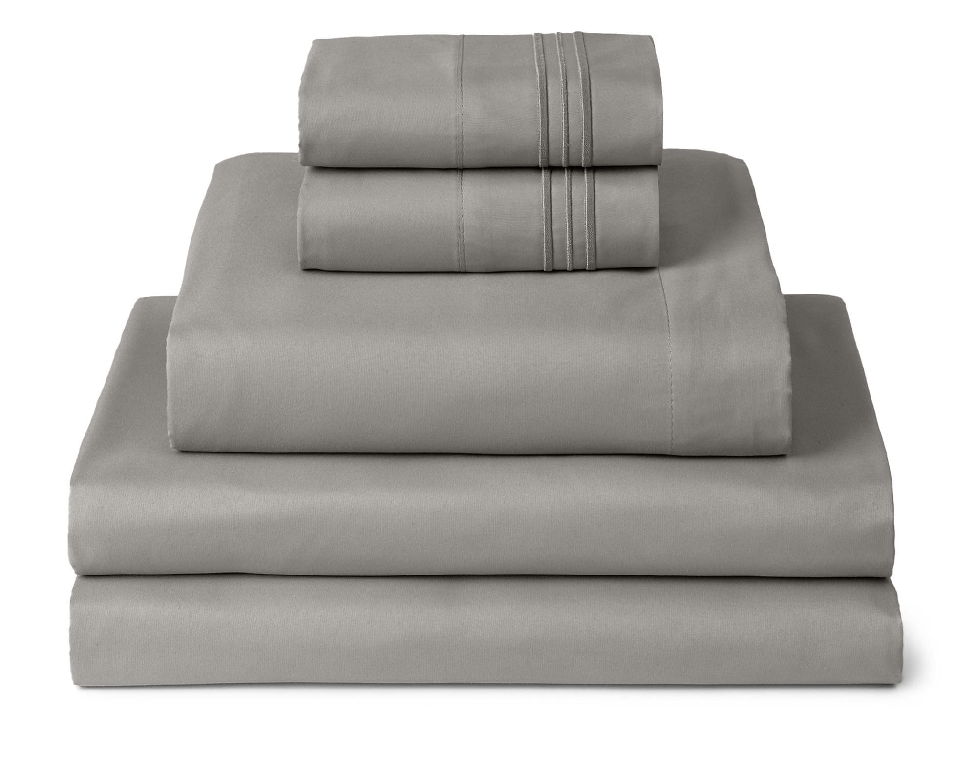 Mellanni Iconic 5-Piece, Ultra Soft Sheet Set (Split King, Taupe)