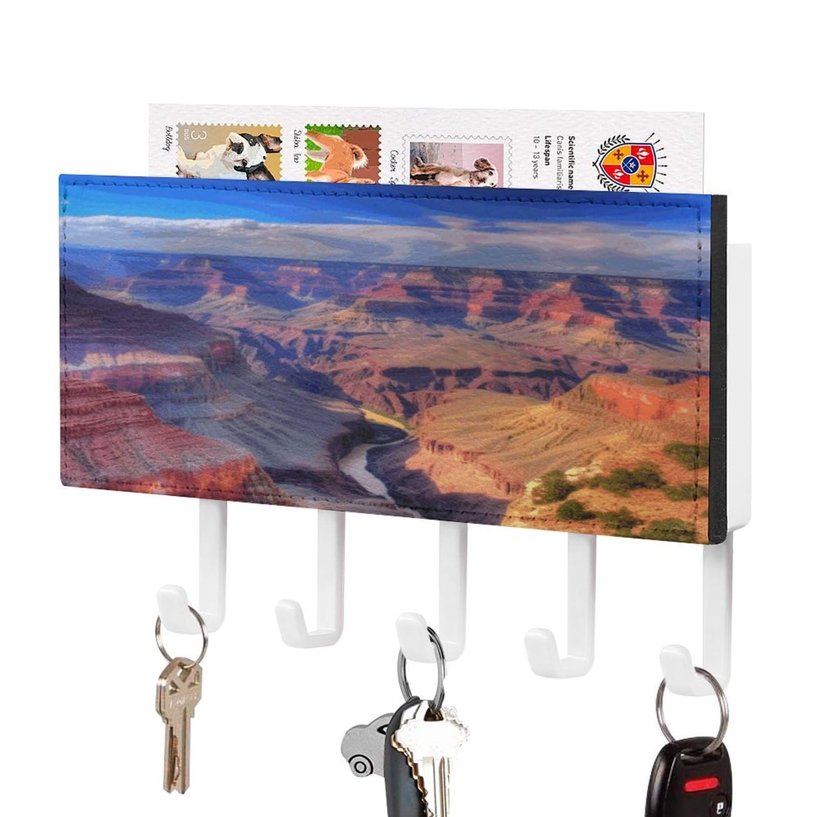 Organizador de correo y llaves para pared Beauty Grand Canyon ideal para recibidores