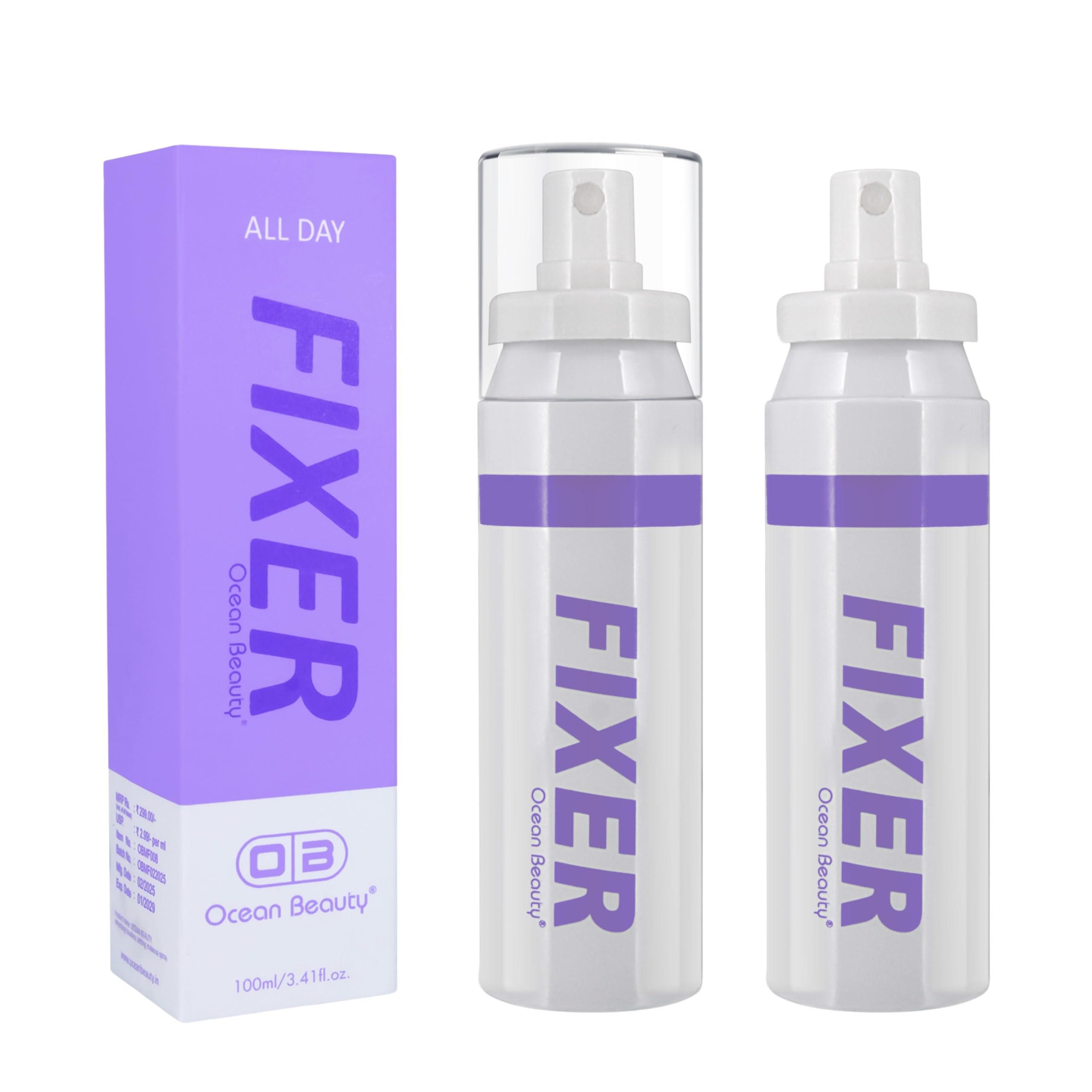 All Day Makeup Fixer Spray, 100ml, White and Purple-image-9