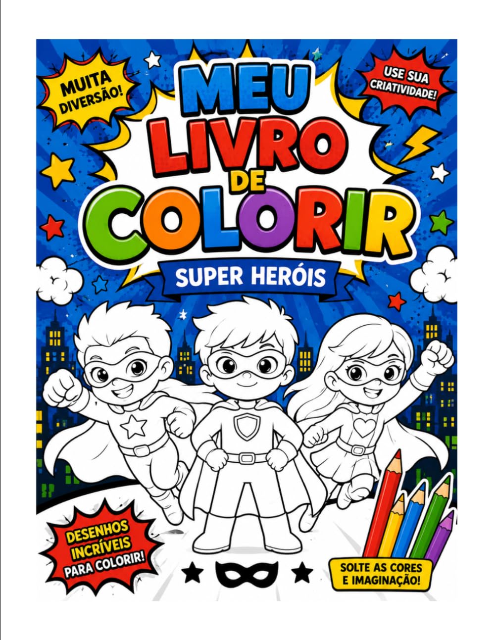 meu livro de colorir: super heróis