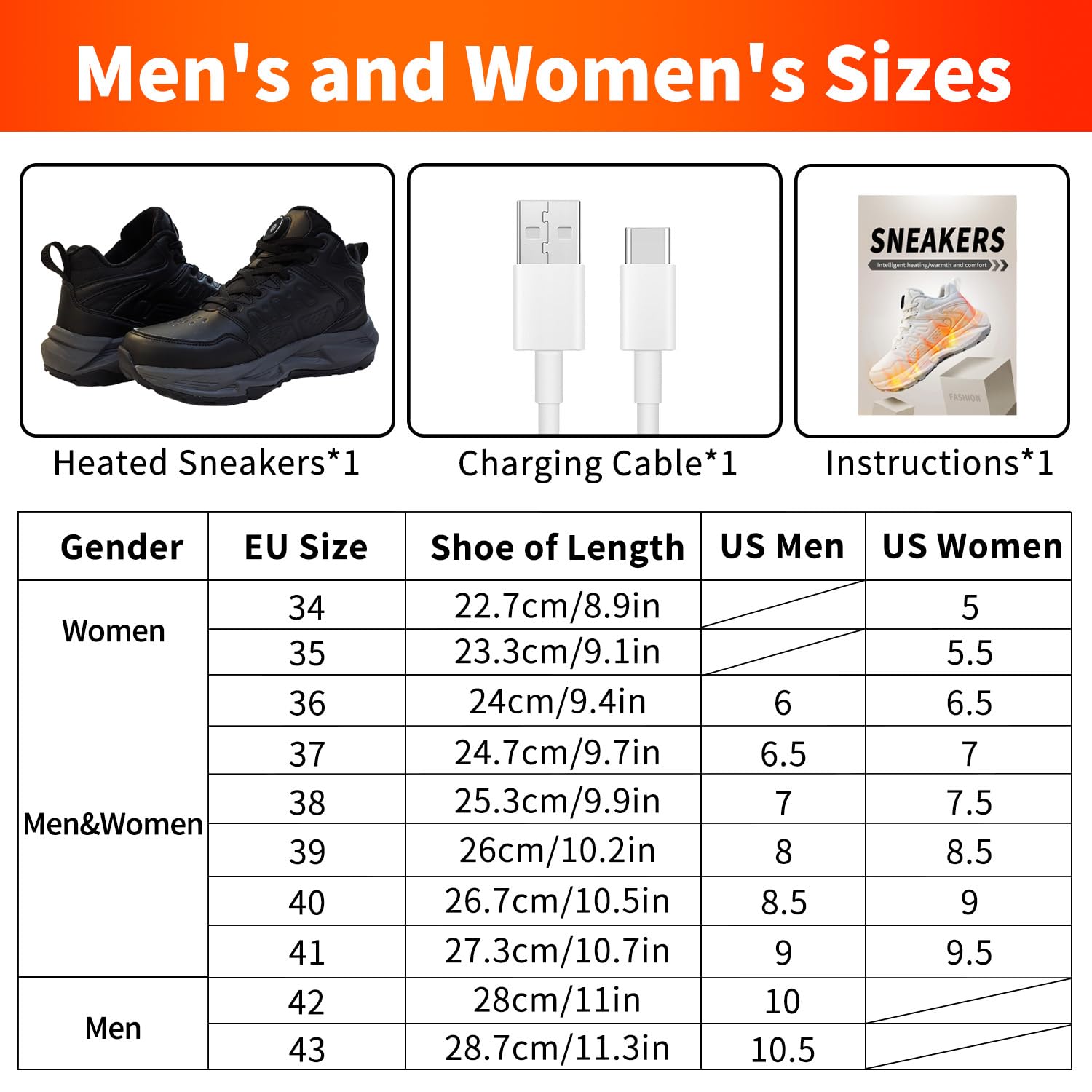 Scarpe da trekking da uomo e donna, invernali, calde, ricaricabili, riscaldate, da trekking