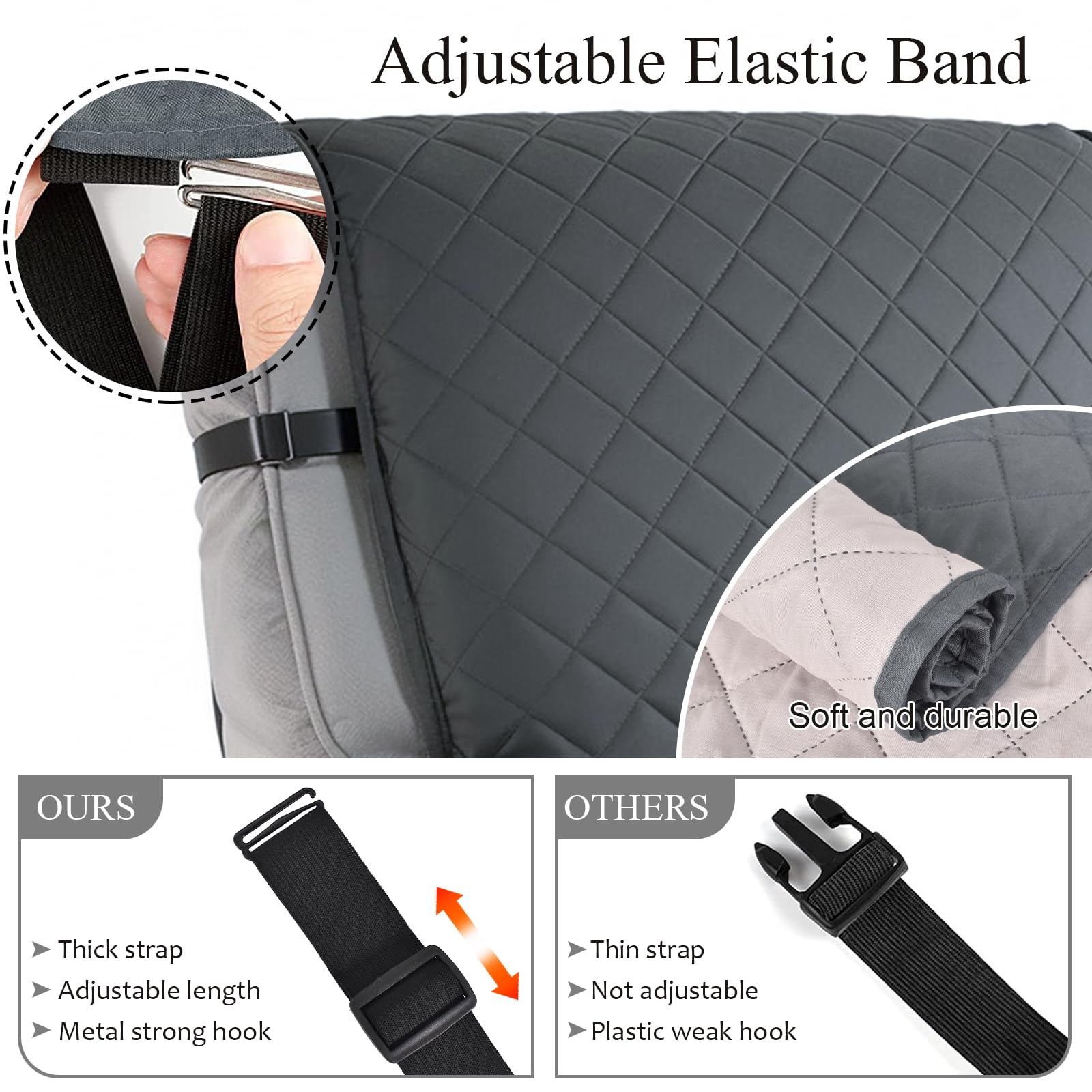 Funda Cubre Sillón Fundas para Sillas Reclinables, Funda Protector Sillón Impermeable,Fundas Sillón 1 Plaza Funda Cubre Sofá,Protector para Sofá,Funda de Sillón Relax Antideslizante Mascotas Amigables