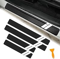 Vista 12 de Protector de Umbral de Puerta para Dodge Charger Challenger Durango Accesorios Protector de Entrada de Puerta de Automóvil con Raspador de Plástico