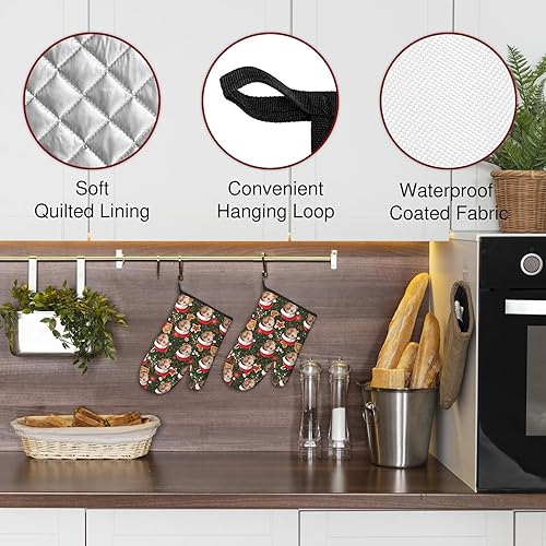 Miniatura 4 de Manoplas de horno personalizadas para Navidad, juego de guantes de horno personalizados y soportes para ollas con foto, divertidos regalos para