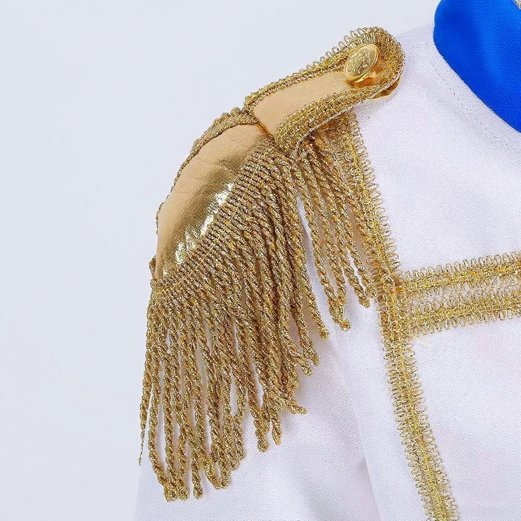 Akokvlar 10 Pcs Prince Charming Costume for Boys Medieval Royal King Outfits for Kids - Image 5