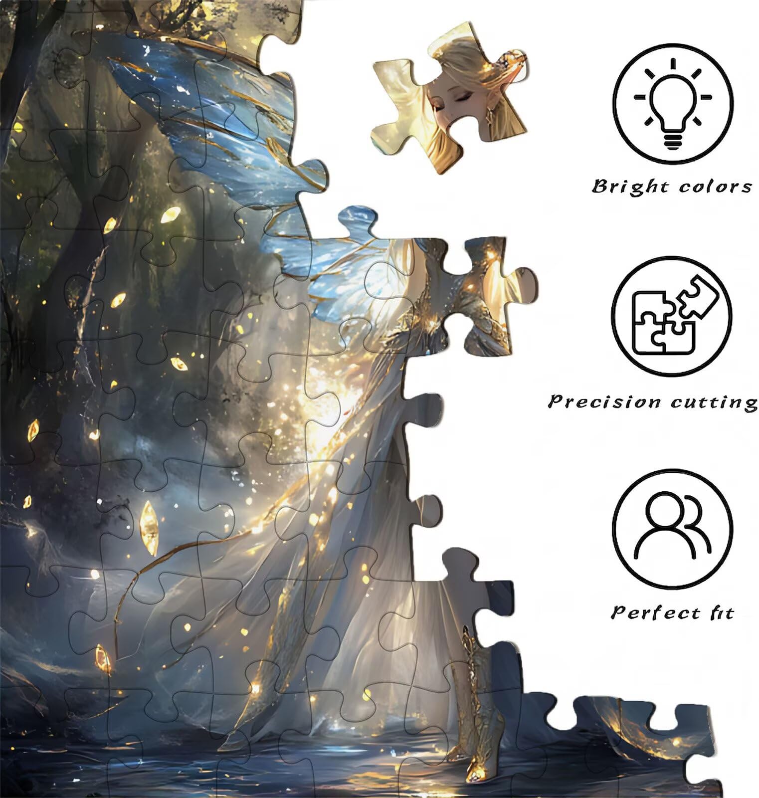 Puzzle 1000 elementów, drewniane puzzle dla dorosłych - Impossible Puzzle 75 x 50 cm niffy gra myśleniowa i łamigłówka dla kobiet i mężczyzn, gra rodzinna na wieczory z grami, prezent dla kobiet
