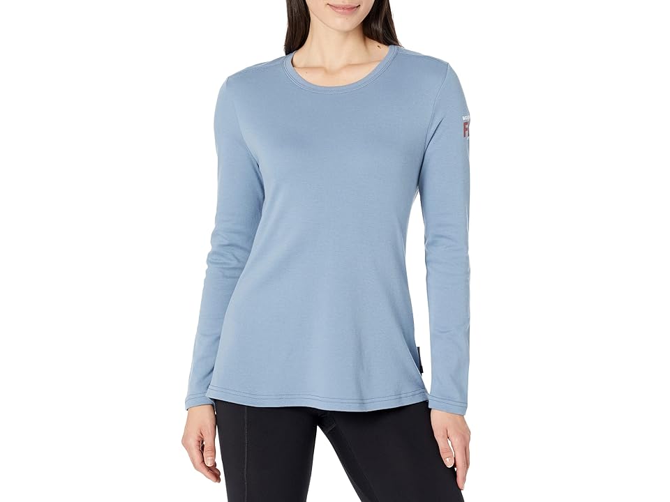 Wolverine Fire Resistant Long Sleeve Tee Shirt (Copen Blue) Women's Clothing INTERNATIONAL SHIPPING