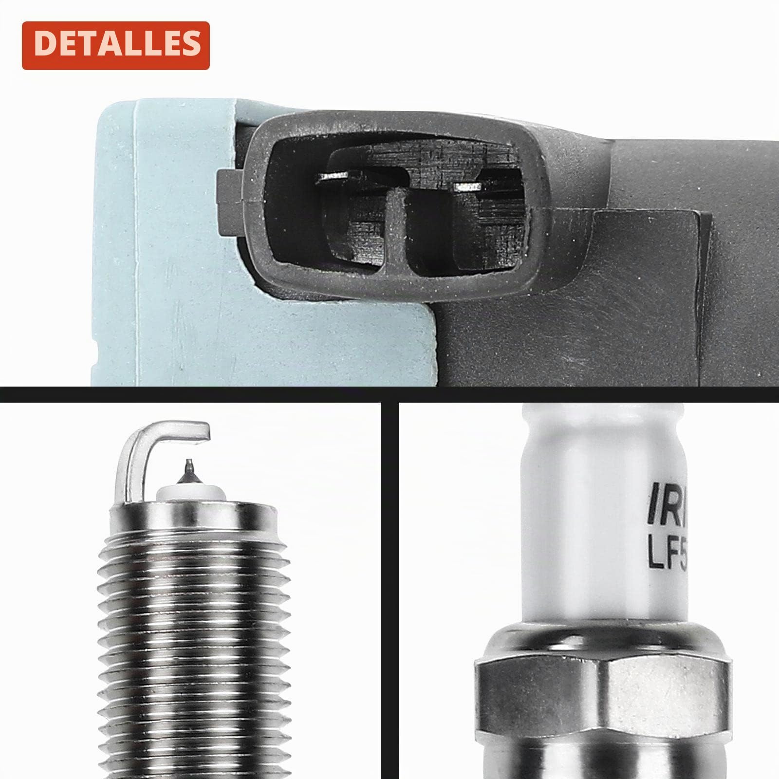 Frankberg 4 bobinas de encendido + 4 bujías 7700107177 | Compatible con: M.e.g.a.n.e I Clásico LA0/1, Grand Scénic III JZ0/1, Thalia II LU, M.e.g.a.n.e I Entrenador DA0/1