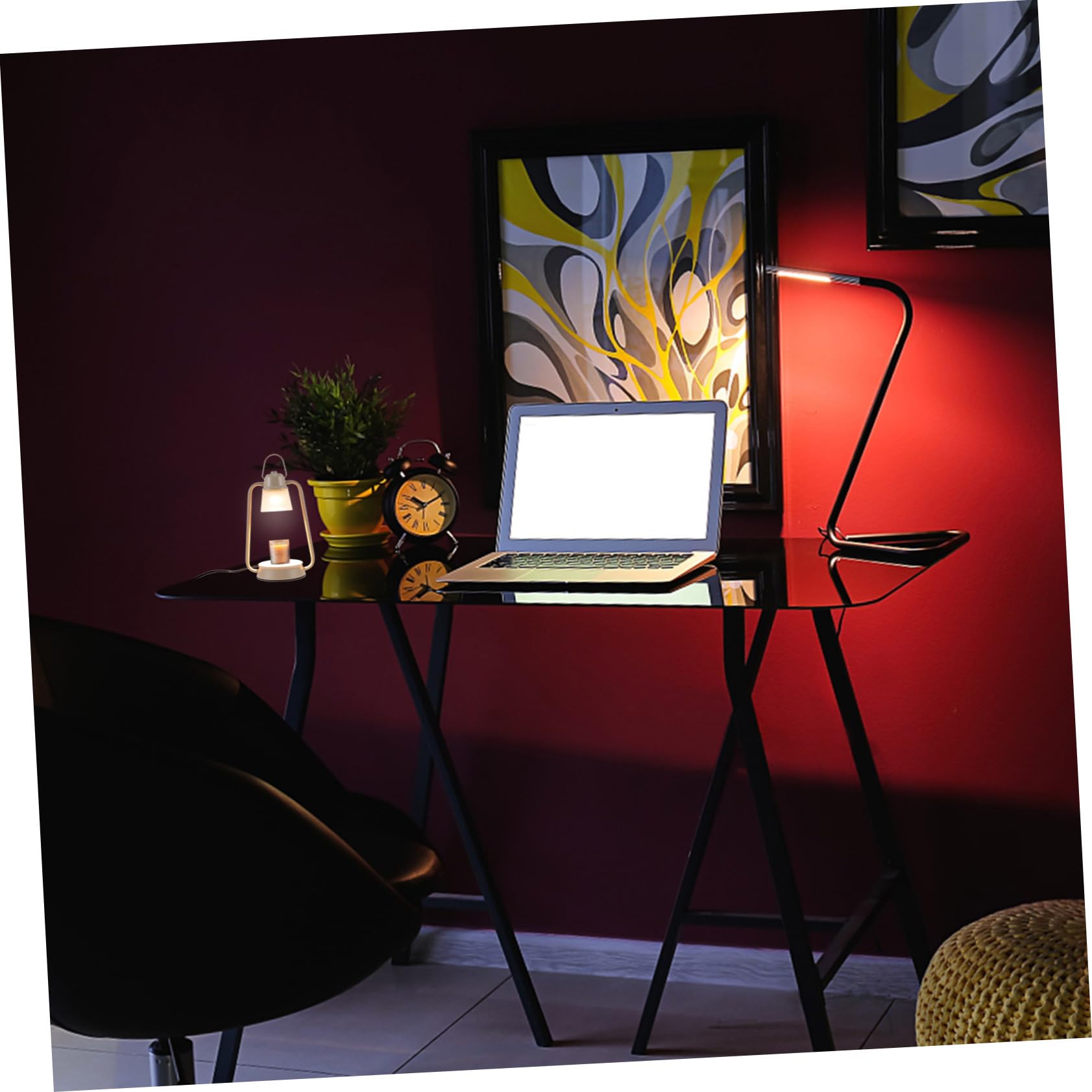 HOLIDYOYO 1 Set Candle Warmer Lamp Electric Wax with Brightness for Jar Candles Modern Design for Home Office Safe Soot Aroma Experience US Plug