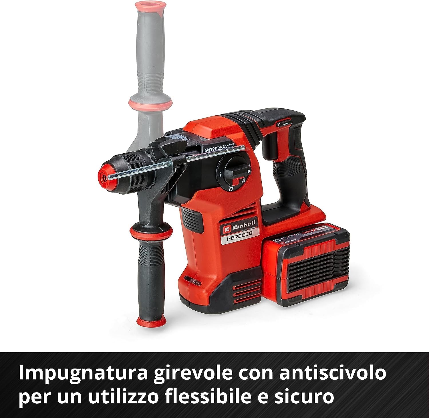 Einhell Tassellatore a batterie Herocco 36/28 Power X-Change (Twin-Pack, foratura/tassellatura/scalpellatura con/senza fissaggio, 3.2 J, senza spazzole, SDS plus, senza batteria/caricabatterie)