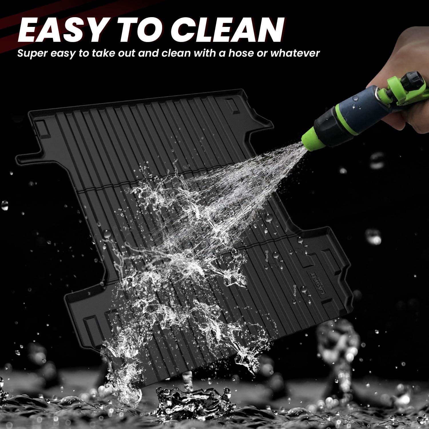 LASFIT Truck Bed Mat 2019-2026 for Chevrolet Chevy Silverado 1500 | GMC Sierra 1500 (Only Fit 5.8FT Bed), Bed Liner for Chevy Silverado GMC Sierra 1500, Not Fit Optional CarbonPro Bed