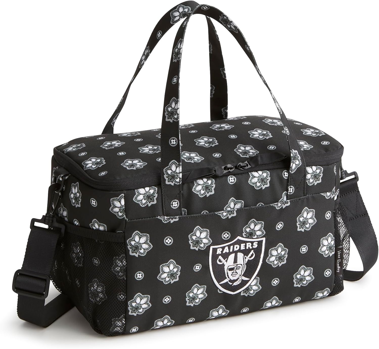 Vera Bradley Women's Recycled Lighten Up Nfl Cooler (Multiple Teams Available), Lasvegasraidersonsilver/Blackbandana, One Size
