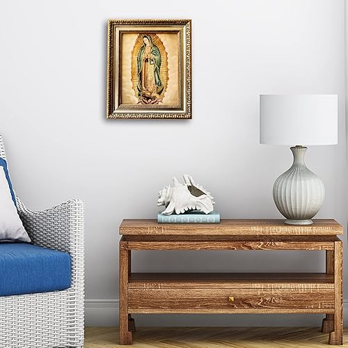 Miniatura 10 de MEXICANDOO Impresión enmarcada mexicana de Nuestra Señora de Guadalupe (Cuadro Mexicano de la Virgen de Guadalupe) de 11 x 13 pulgadas con acabado