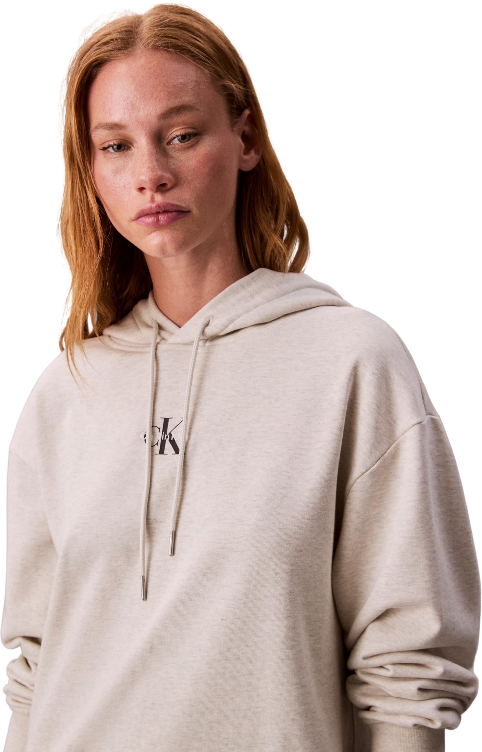 Calvin Klein Sudadera Mujer Premium Terry Larga