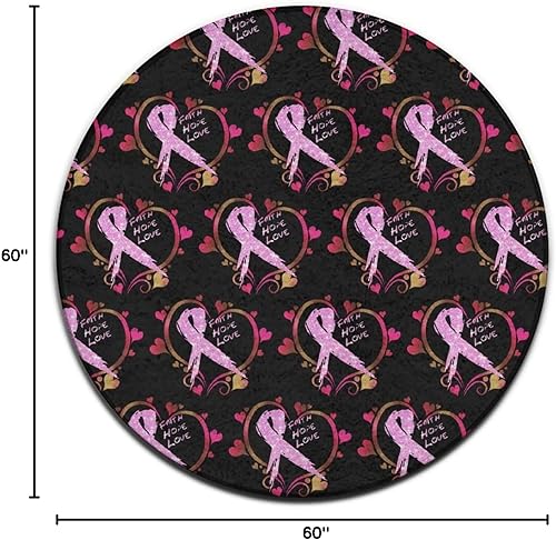 Miniatura 3 de AMRANDOM Alfombra redonda para dormitorio, alfombra circular de felpa esponjosa de 5 x 5 pies para sala de estar, dormitorio, decoración del hogar,