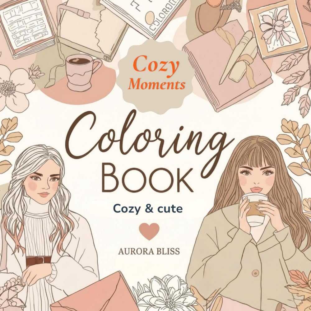 Girl Moments: Cozy & Cute Coloring Book for Adults and Teens – Bold and Easy Kawaii Designs for Relaxation and Stress Relief (Comfy Space Series)