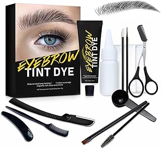 EONFAVE Lash Tint Black Kit - Eyelash & Eyebrow Dye Set - Volume Lashes and Full Brows Last Up to 4 weeks - Fast & Easy to Use - Semi-Permanent Black Dye with All Tools