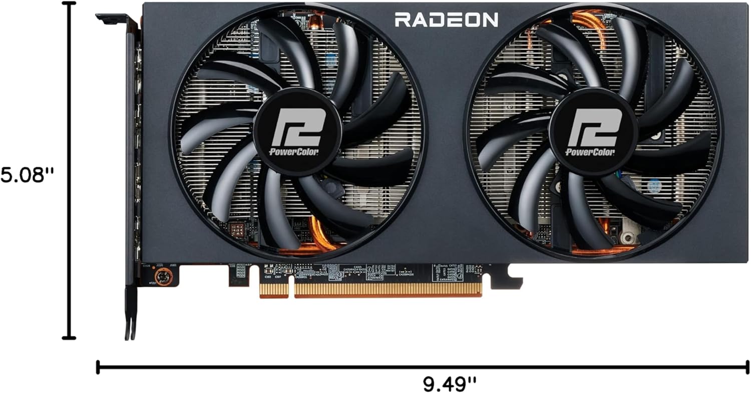 PowerColor Fighter AMD Radeon RX 6700 XT Gaming Graphics Card with 12GB GDDR6 Memory, Powered by AMD RDNA 2, Raytracing, PCI Express 4.0, HDMI 2.1, AMD Infinity Cache
