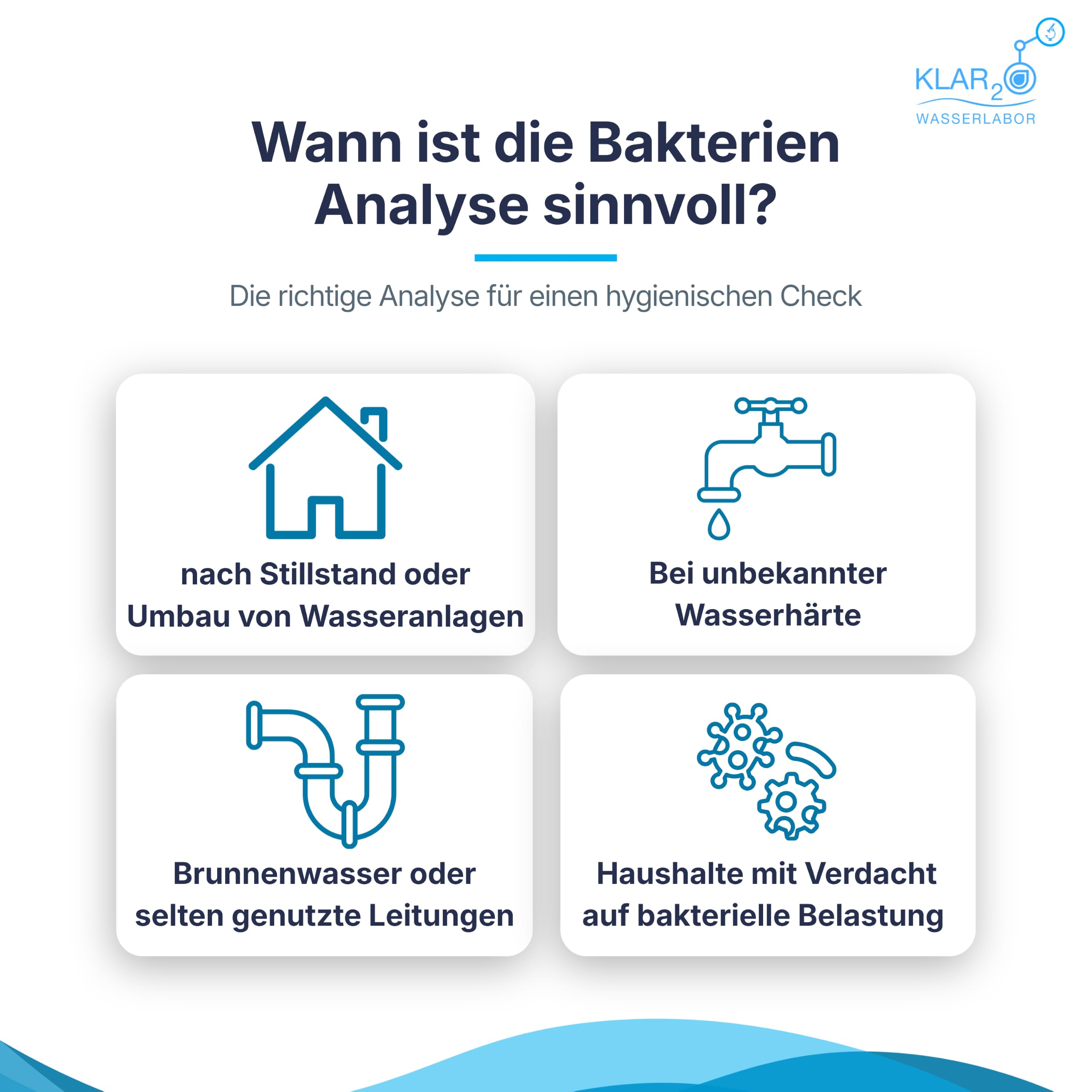 BakterienProfi Trinkwasseranalyse: Labor-Wassertest mit 5 Prüfwerten inkl. E. coli, Gesamtkeimzahl & Wasserhärte