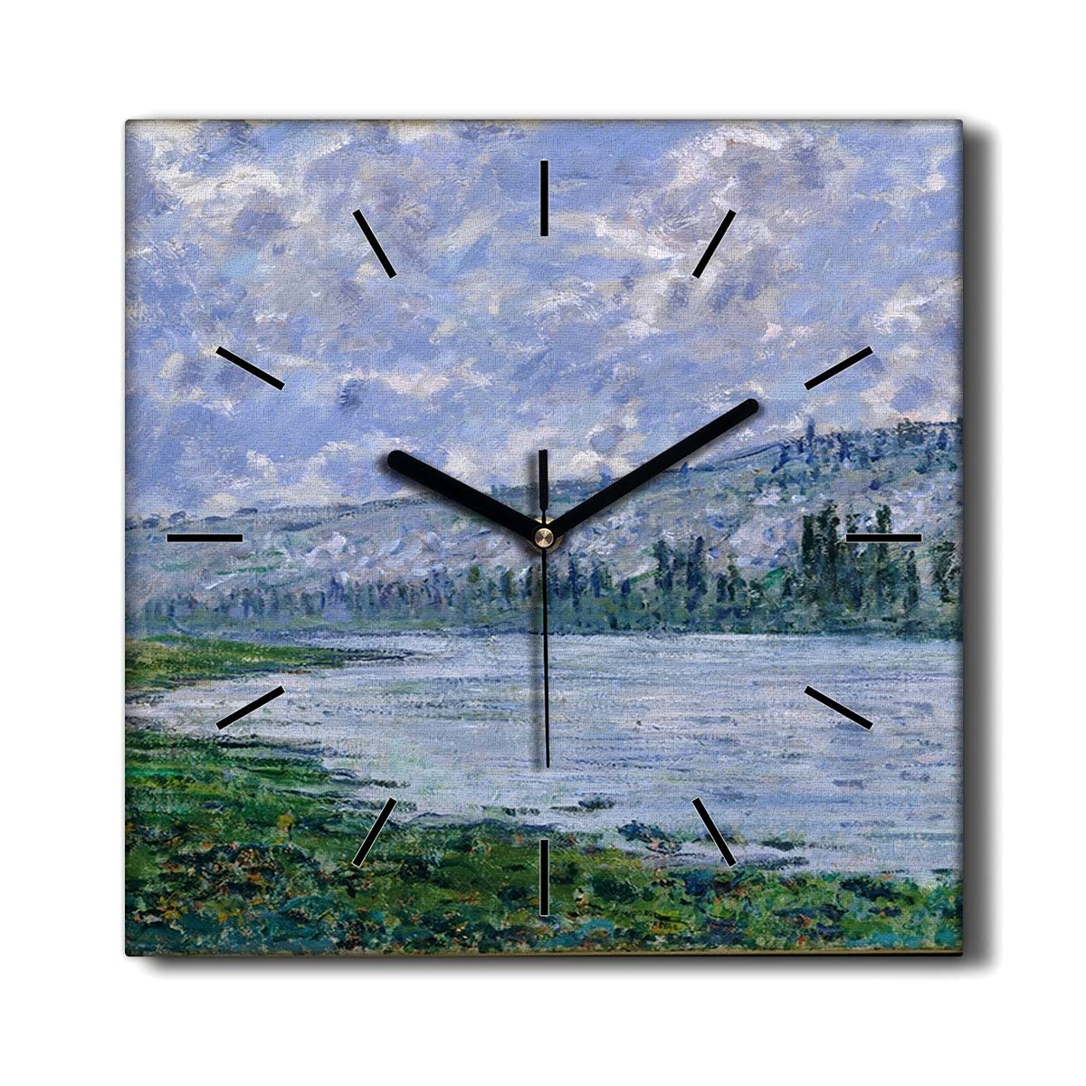 Horloge Murale sans tic-tac Coloray en Toile 30x30cm pour un Sommeil Paisible
