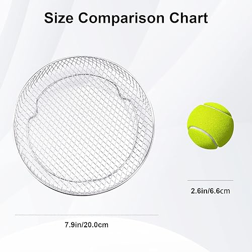 Miniatura 2 de Estantes para freidora de aire de 8 pulgadas, accesorios universales para freidora de aire, estante para hornear, parrilla redonda apilable, acero