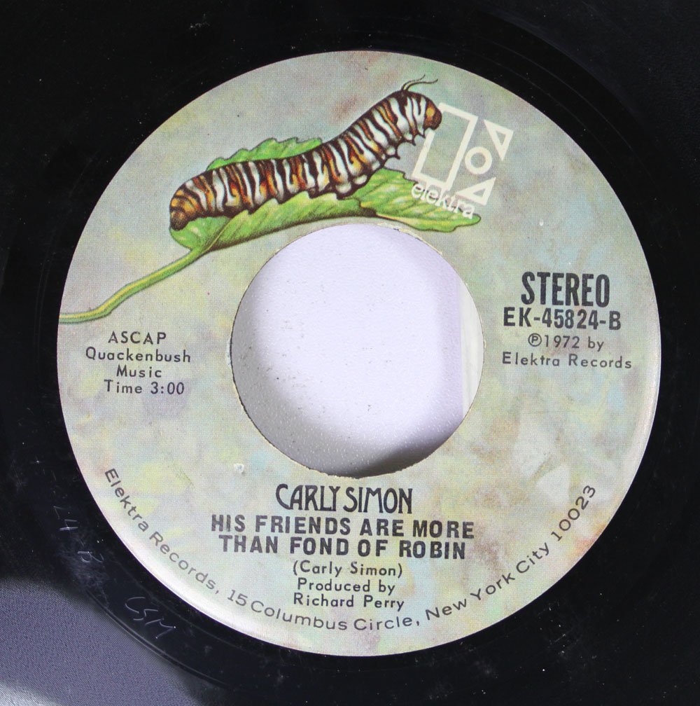 Amazon.com: Carly Simon 45 RPM His Friends Are More Than Fond of Robin