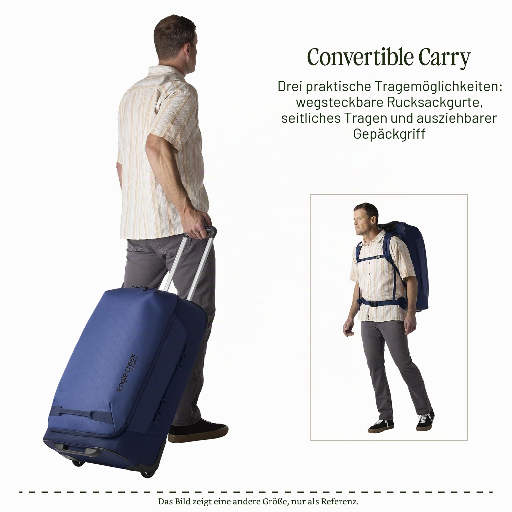 Eagle Creek Expanse Convertible Intl Carry On Rollkoffer | Koffer | 20.5 x 55 x 34.5 cm | 38L | Pilot Blue (423)
