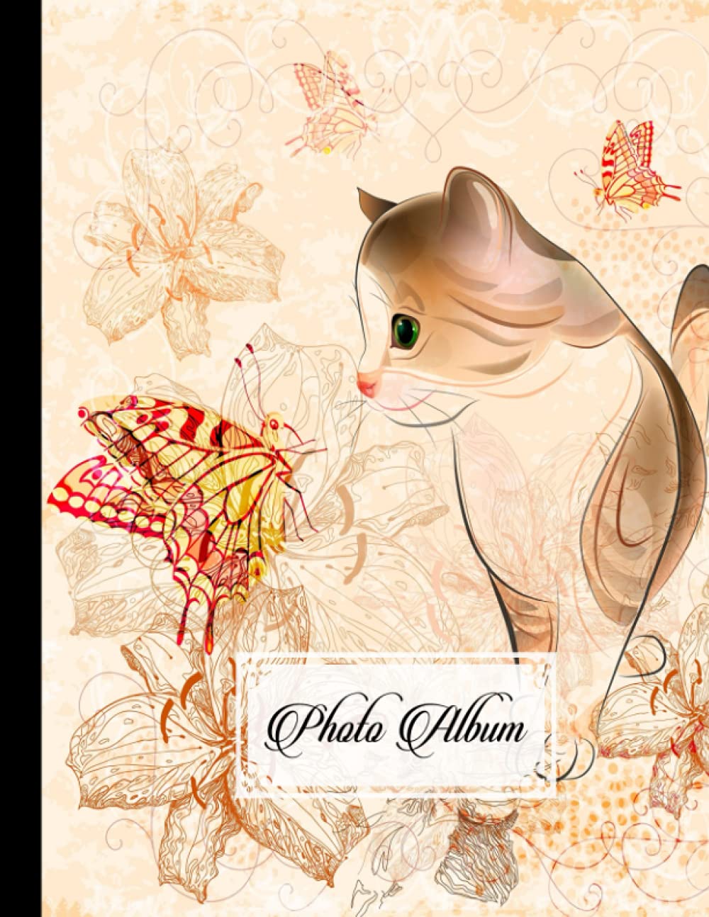 Photo Album: Large Photo Albums with Writing Space Memo, Extra Large Capacity Picture Album | Premium Cute Cat Cover by Melanie Seidel