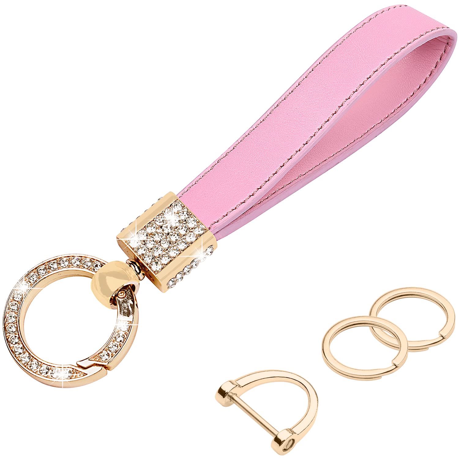 Amazon.com: Wisdompro Geunine Leather Car Keychain, Universal