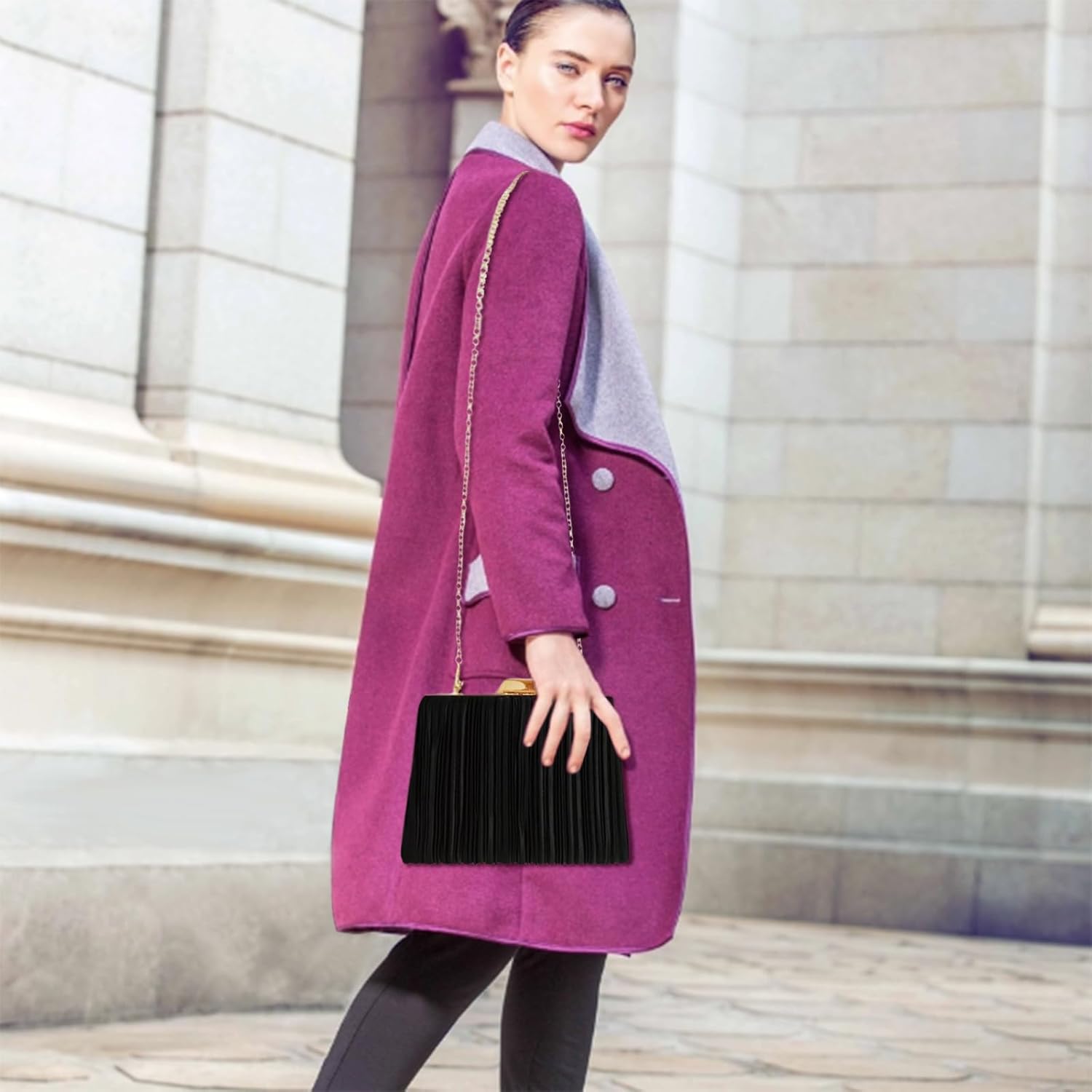 Bolsa Clutch Festa Feminina Preta Poliéster Plissado Mão Ombro Transversal Com Correntes Removíveis em promoção! Veja a oferta e mais achadinhos de Bolsas 4 Hoje é o melhor dia para comprar Bolsa Clutch Festa Feminina Preta Poliéster Plissado Mão Ombro Transversal Com Correntes Removíveis com aquele preço maroto! Promoção! Aproveite a oferta! 4