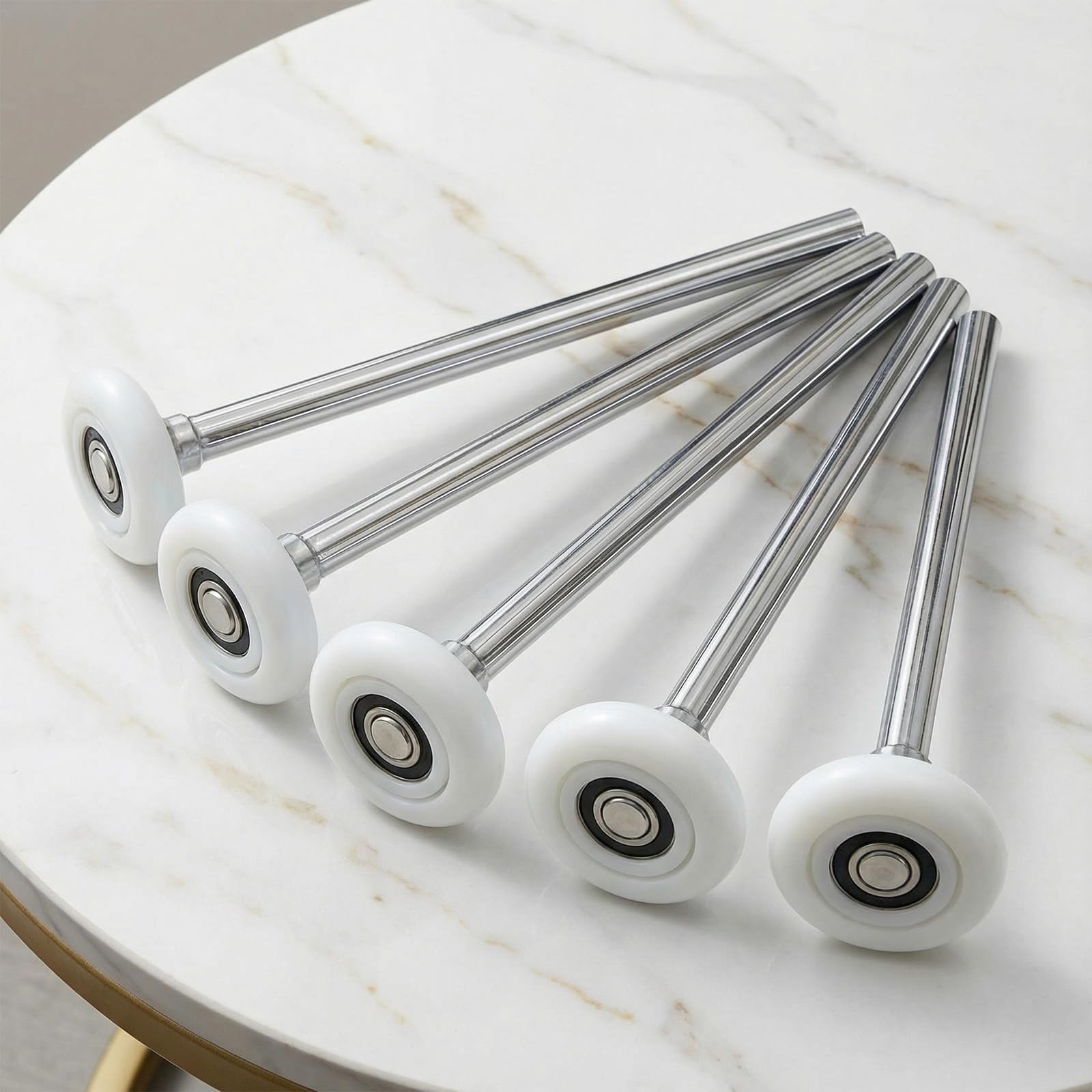 20-Pack 9-Inch Stem Commercial Nylon Garage Door Rollers – Quiet, High Load, With 6201ZZ Double Seal Precision Bearings, 3-Inch Wheels