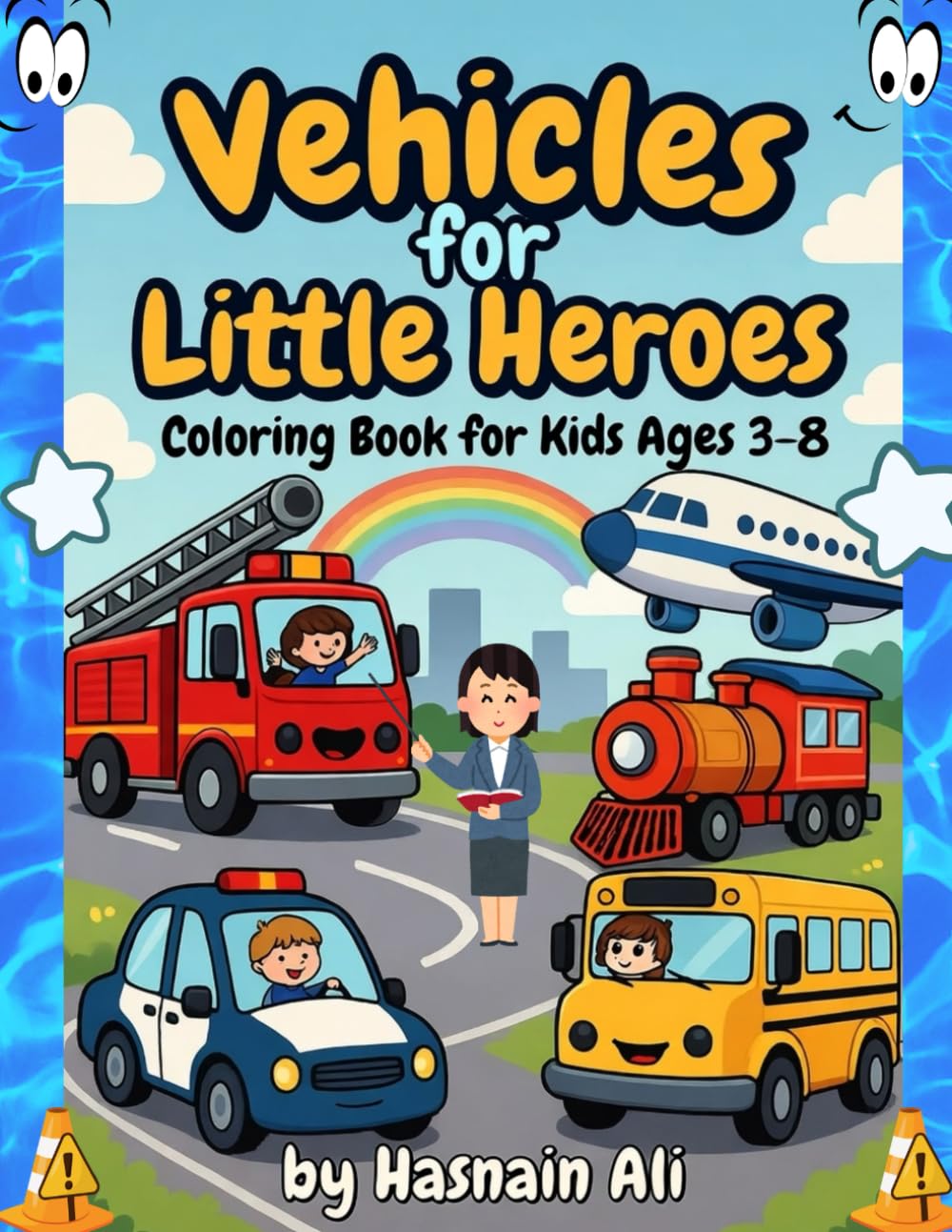 Vehicles for Little Heroes: Fun and Easy Coloring Book for Kids Ages 3–8: A delightful coloring adventure for little artists who love vehicles