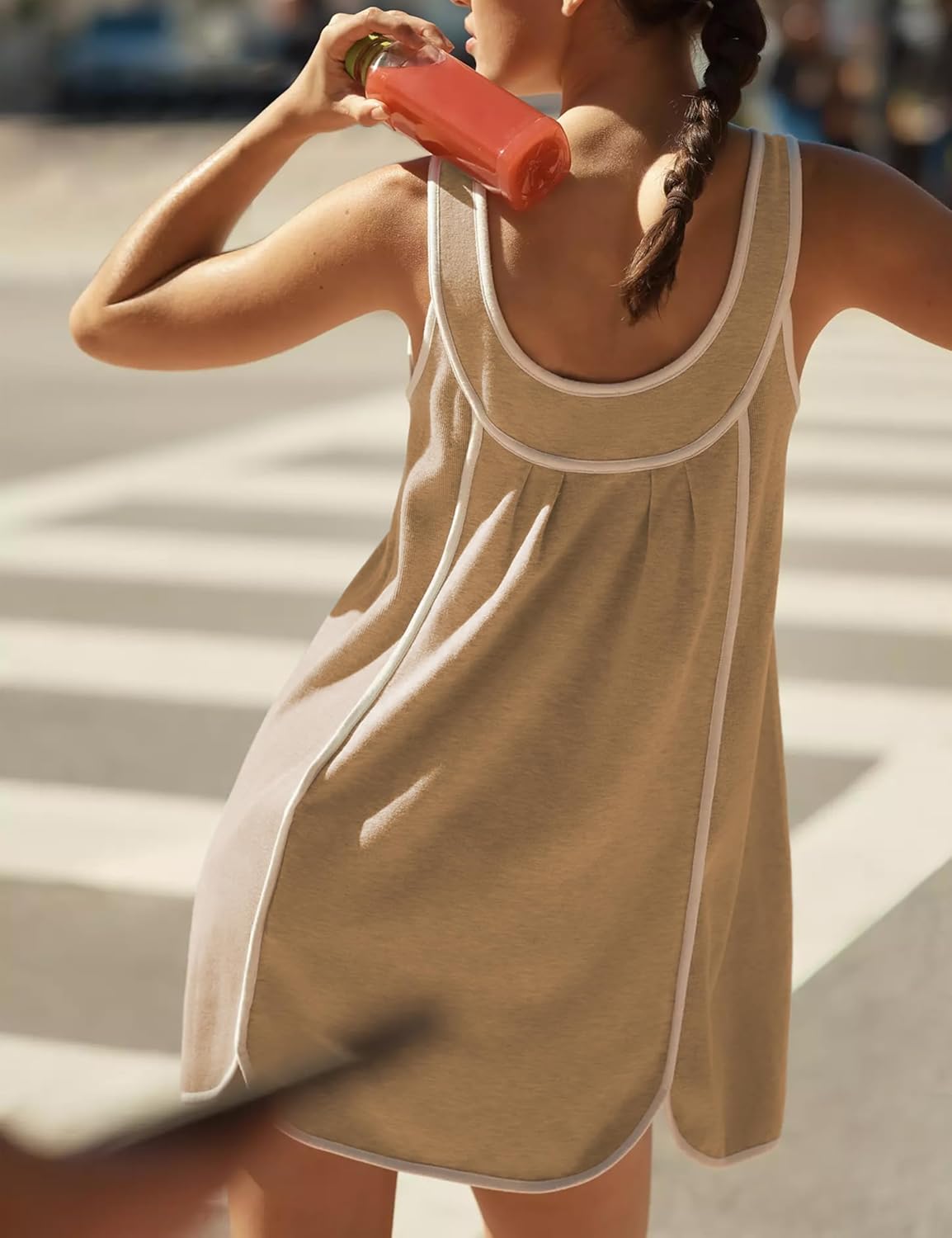 Athlisan Womens Summer Athletic Sleeveless Mini Dress Casual Oversized Workout Tennis Dress Sundress - Image 3