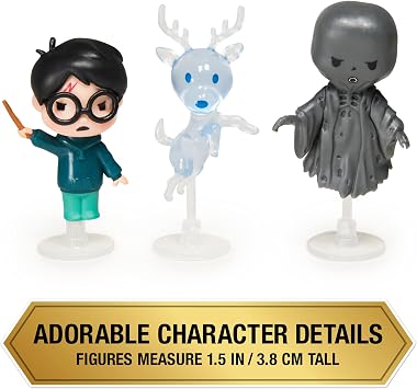 عالم السحرة هاري بوتر، مجموعة شخصيات Micro Magical Moments Year 3 مع Harry وStag Patronus وDementor & Display Case وألعاب الأطفال للأعمار من 6 سنوات فما فوق