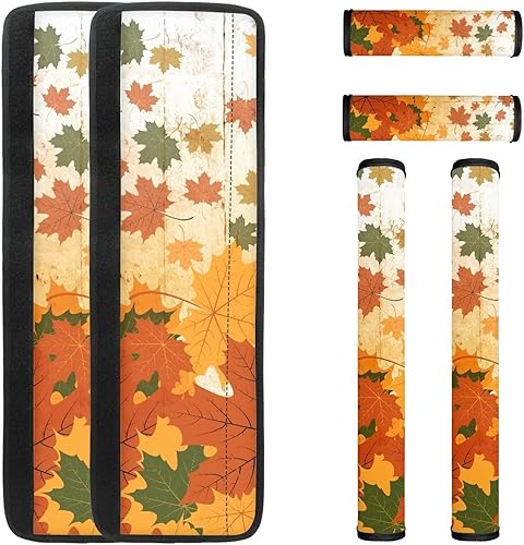 Juego de 6 fundas para manija de puerta de refrigerador de Acción de Gracias, hojas de arce lavables, protector de manija de electrodomésticos de