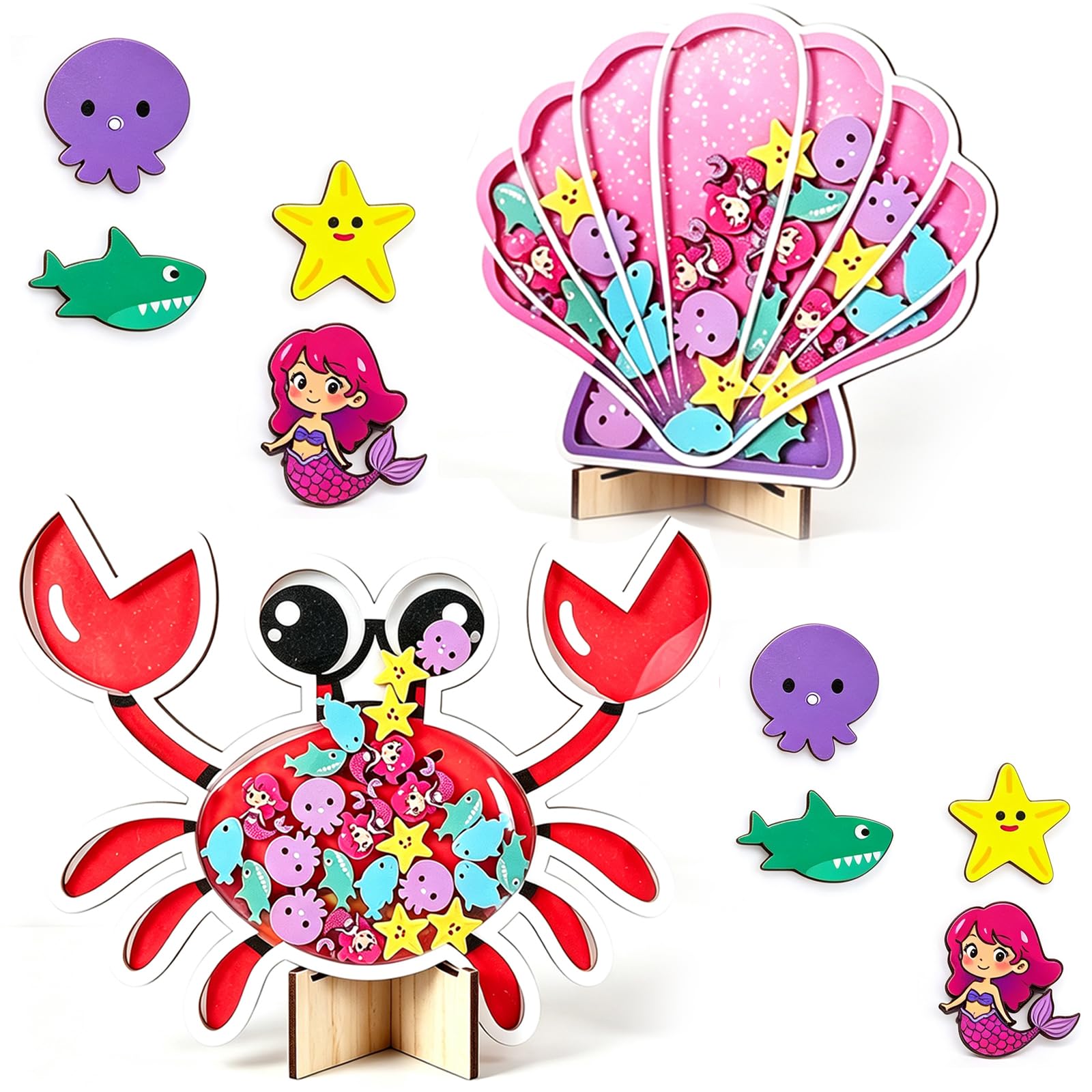 Reward Jars for Children, 2-Pack Star and Shell Reward System