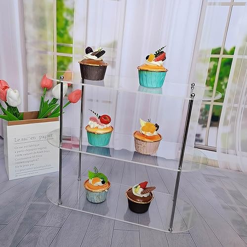 Miniatura 6 de Organizador de mostrador de baño, organizador de almacenamiento de maquillaje de 3 niveles para baño, soporte de perfume acrílico multiusos, estante