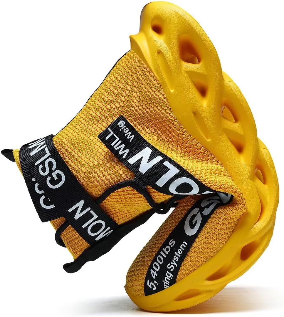 Jakcuz Men's High Top Sneakers Plus Size Breathable Gym Athletic Running Walking Tennis Comfortable Fashion Platform Shoes - Image 6