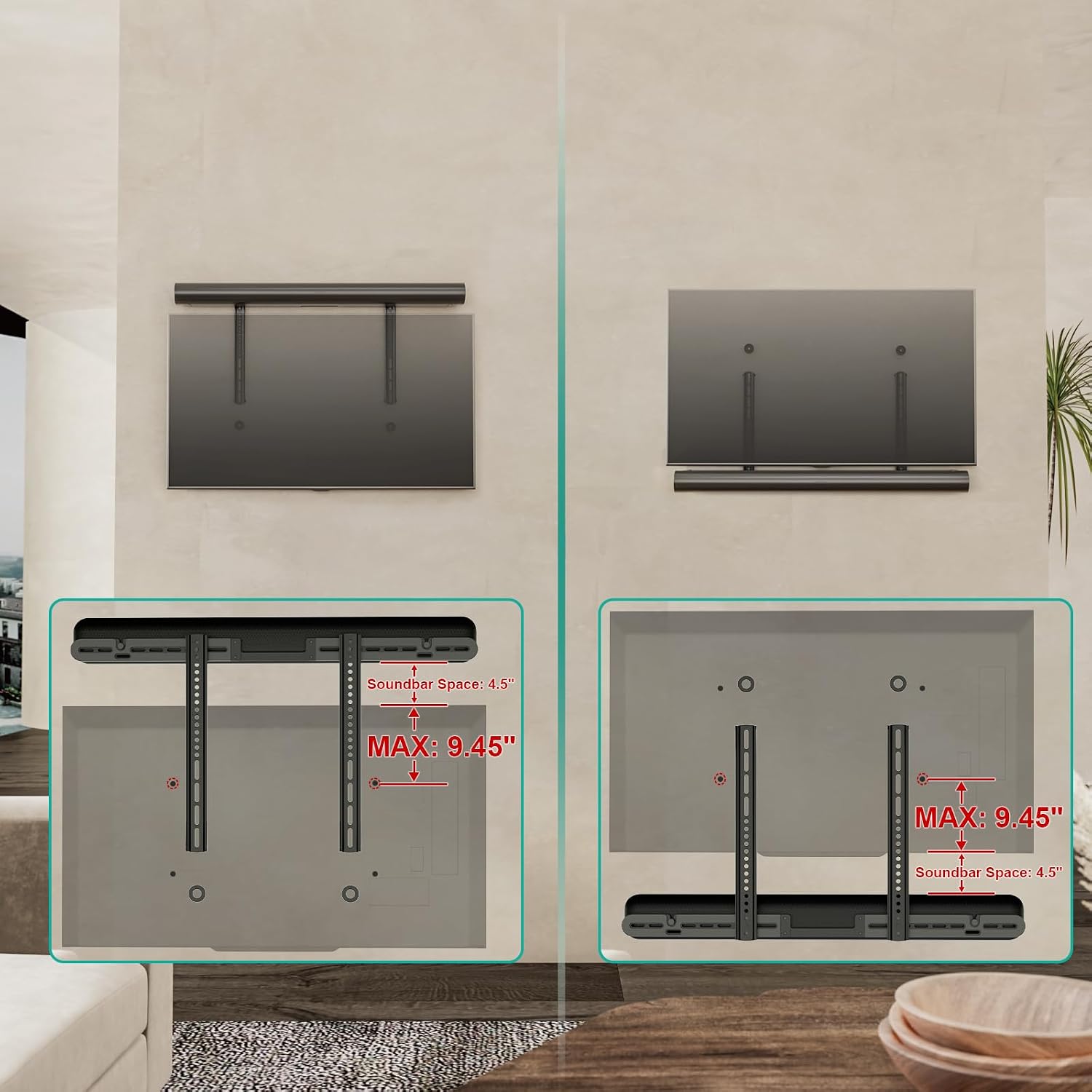 WALI Sonos Arc TV Mount for Sonos Arc & Sonos Arc Ultra, (SON003T-B) image 3