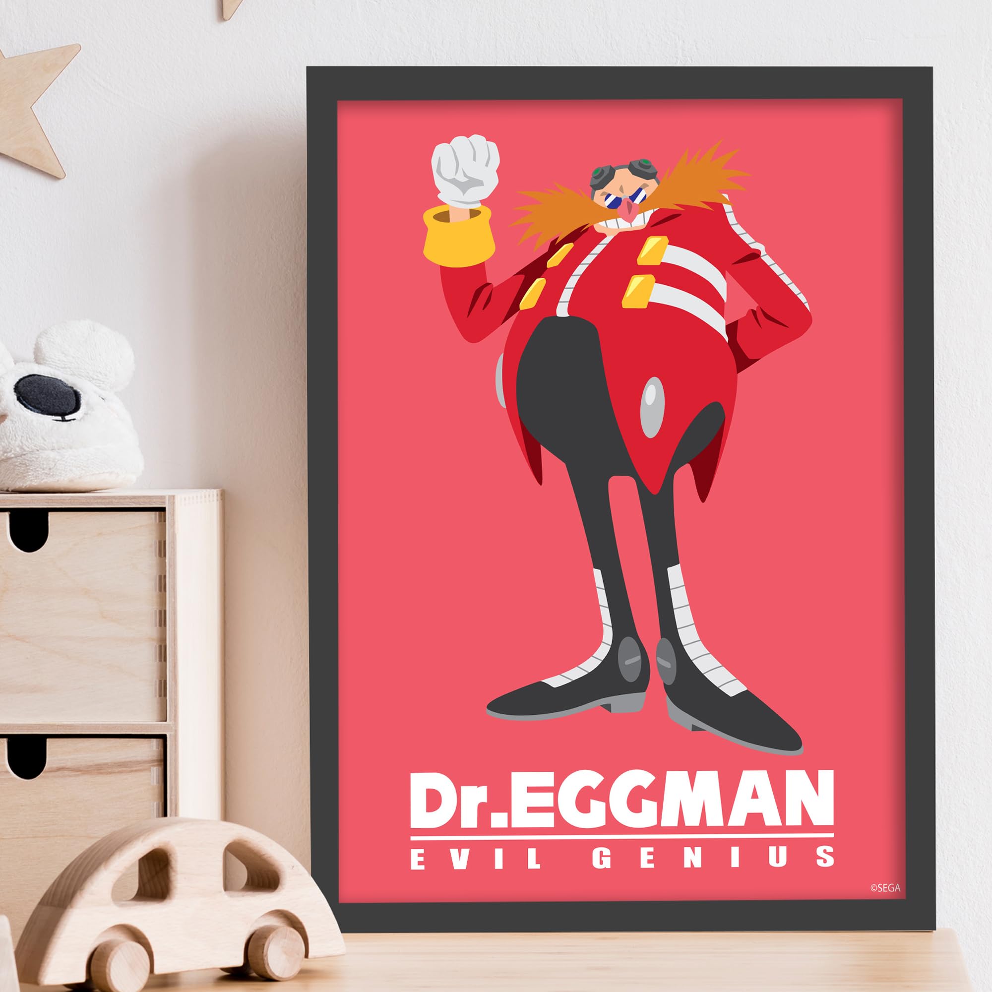Themed Multicolour Sonic The Hedgehog Print - Dr Eggman Colour Block Poster Wall Art (42Cm X 59.4Cm - A2)