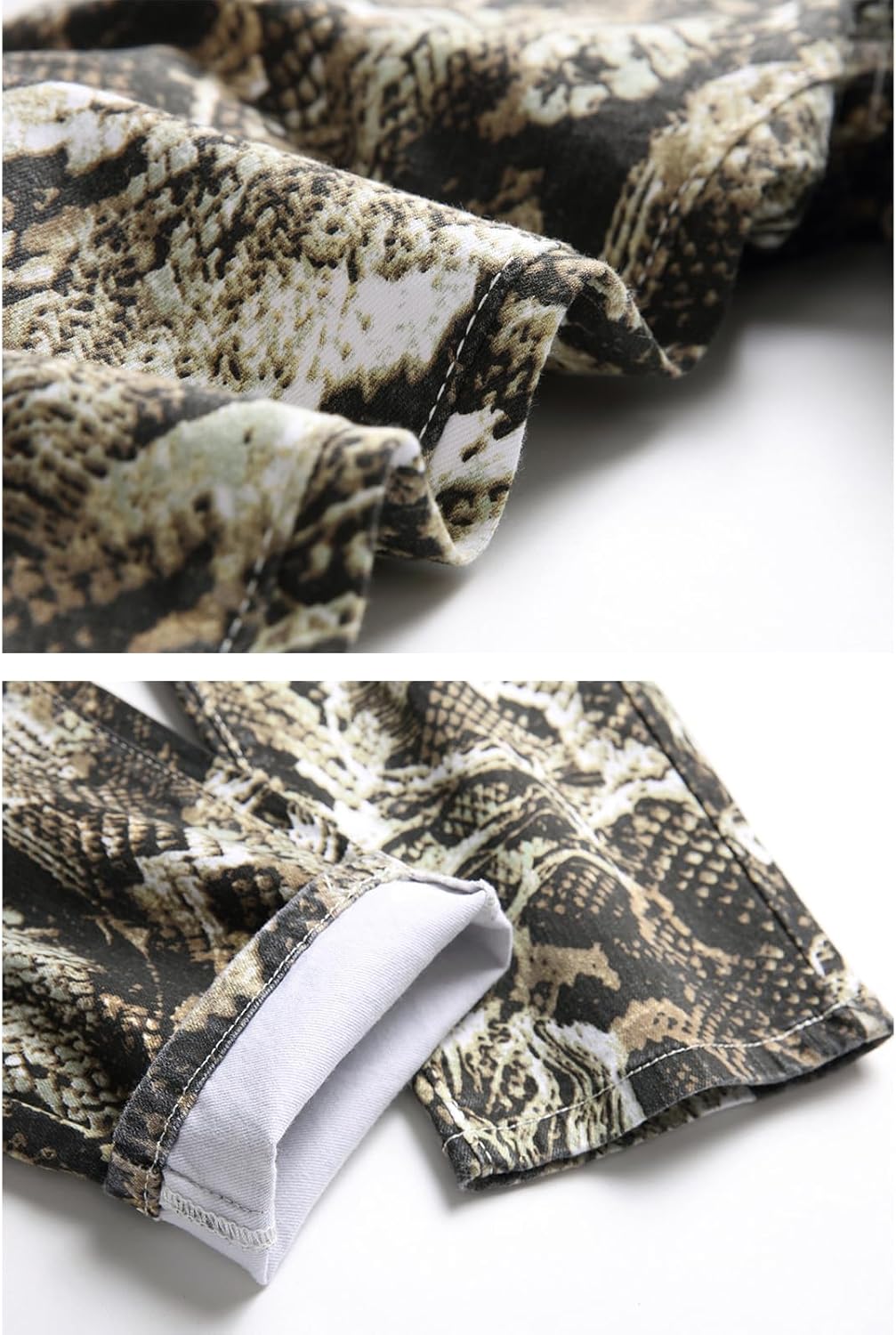 Men's Fashion Snakeskin Print Jeans - Image 5