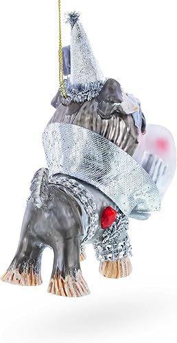 Miniatura 4 de Encantador adorno de Navidad de vidrio soplado Schnauzer miniatura