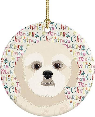 Miniatura 210 de Caroline's Treasures Adorno navideño de husky siberiano en blanco y negro #2 de cerámica para árbol de Navidad, decoración colgante para el hogar,